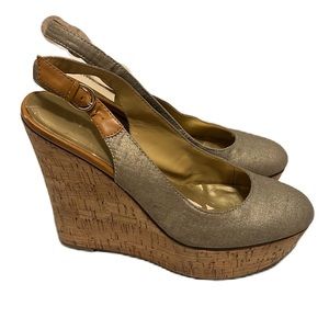 Nine West, Casual, SlingBacks Sandals, Tan Color, Size 9.5
